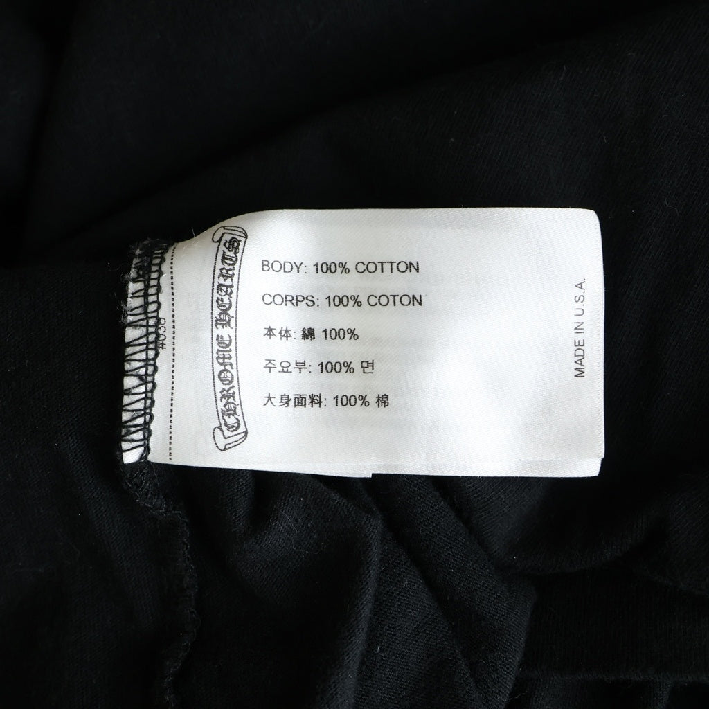 CHROME HEARTS(クロムハーツ) Neck Logo L/S Tee ネックロゴプリント ロングスリーブ 長袖Tシャツ カットソー ブラック/パープル