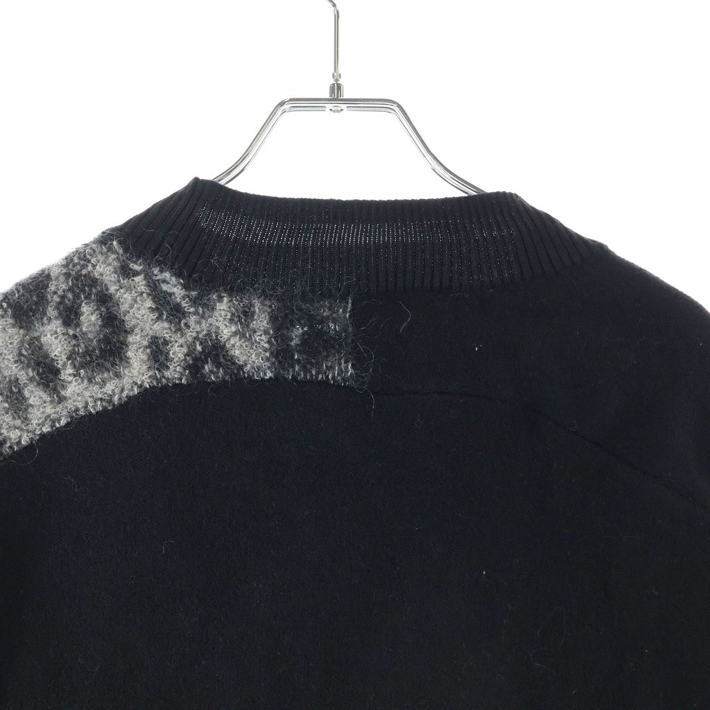 Y-3(ワイスリー) U Leopard Knit Crew Sweat レオパード モヘヤ ニット スウェット ブラック