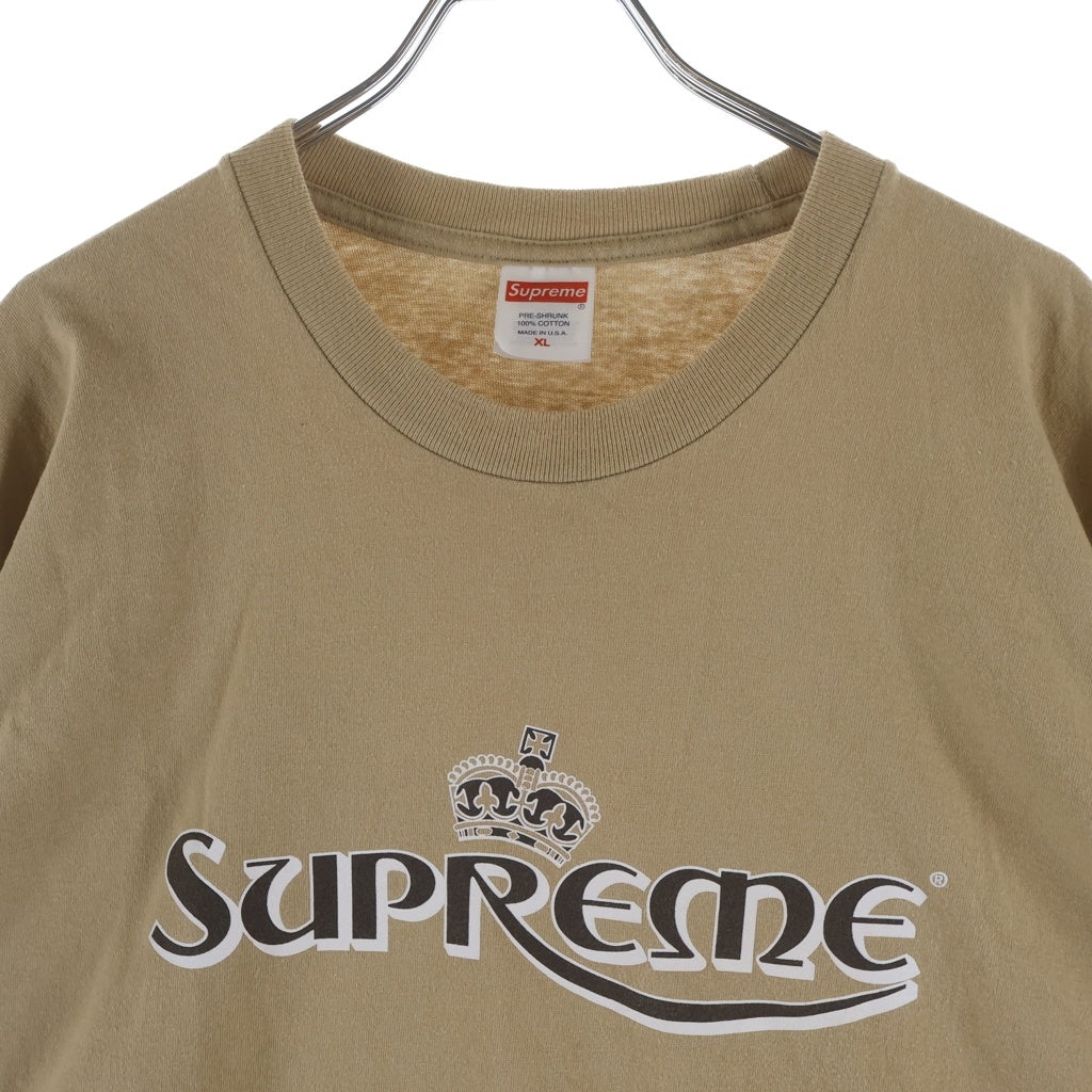 SUPREME(シュプリーム) 23SS Crown Tee クラウンロゴ フロントプリント 半袖 Tシャツ カットソー ベージュ