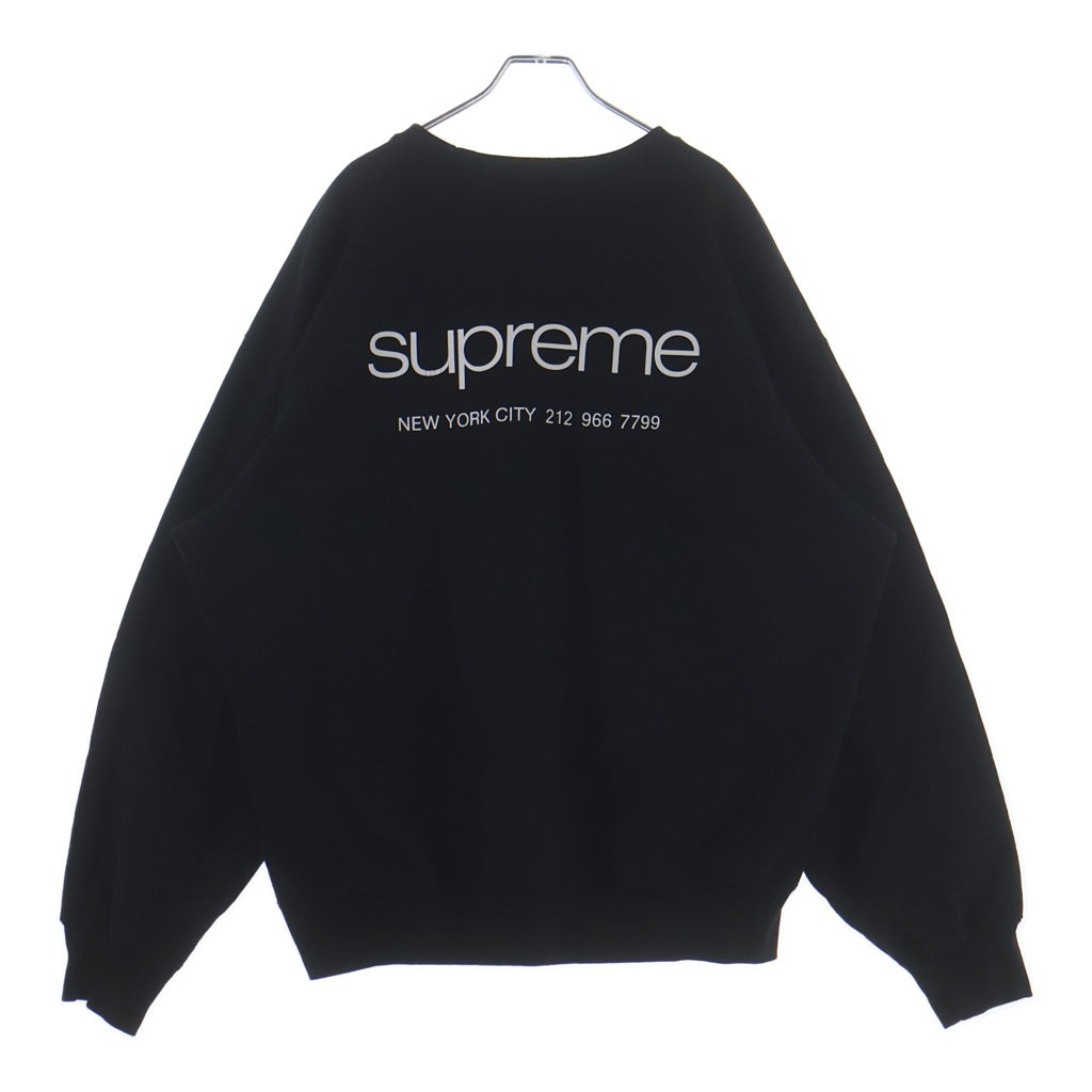 SUPREME(シュプリーム) 23AW NYC Crewneck ニューヨーク ロゴプリント クルーネック スウェットトレーナー ブラック