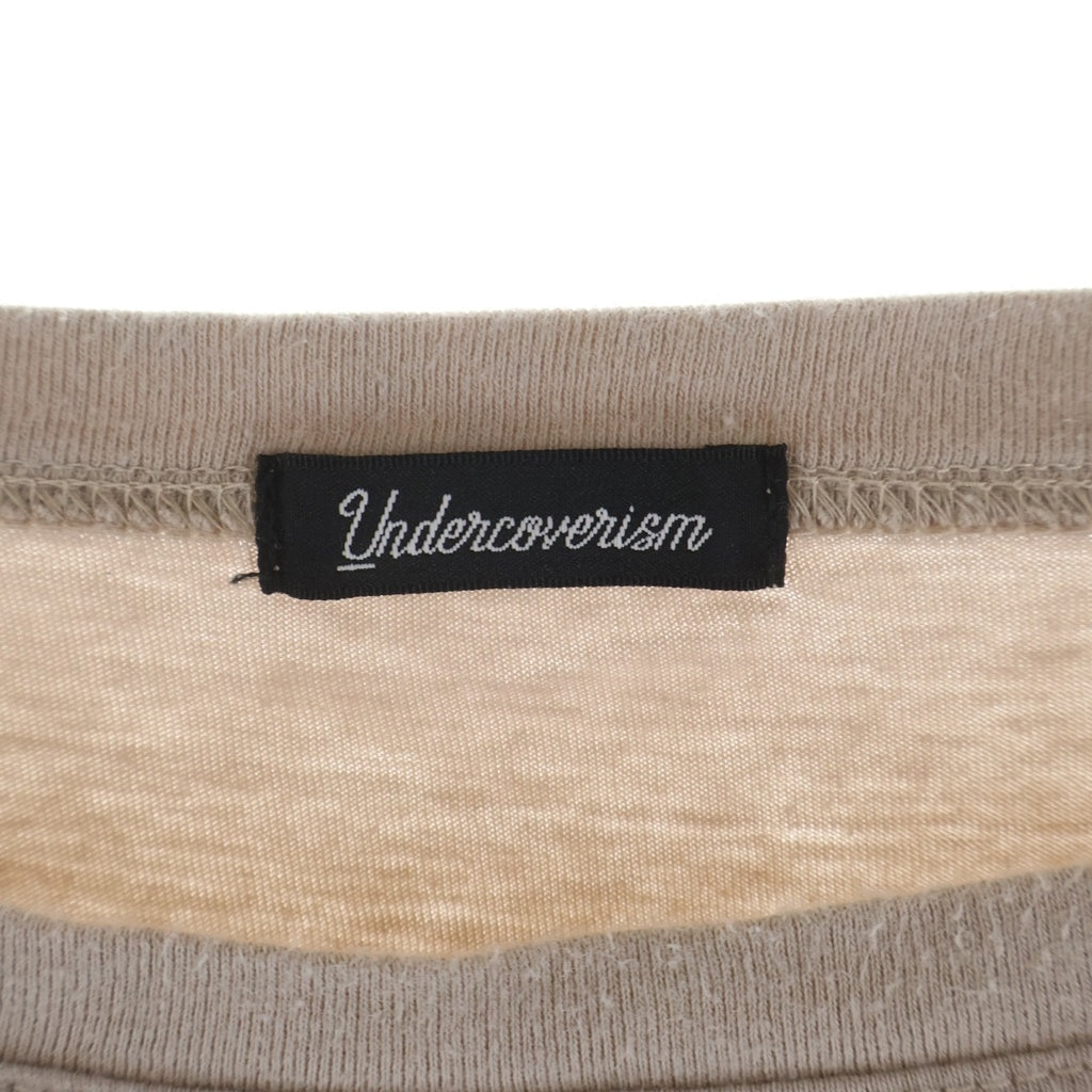 UNDERCOVER(アンダーカバー) 裾アフガン グラフィックプリント クルーネック オーバーサイズ 半袖Tシャツ ベージュ UI1C4808