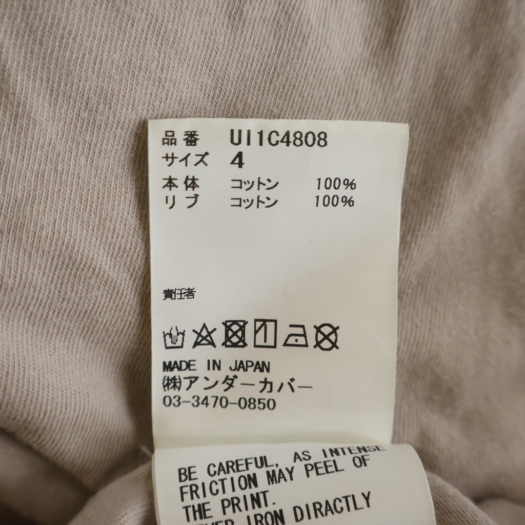 UNDERCOVER(アンダーカバー) 裾アフガン グラフィックプリント クルーネック オーバーサイズ 半袖Tシャツ ベージュ UI1C4808