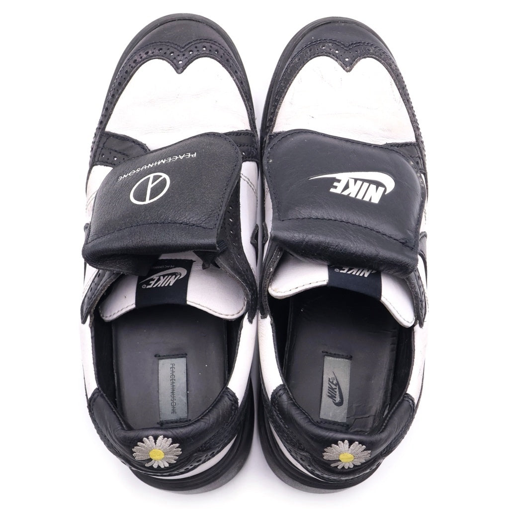 NIKE(ナイキ) ×PEACEMINUSONE KWONDO1 ピースマイナスワン レザーローカットスニーカー ブラック/ホワイト US10/27cm DH2482-101