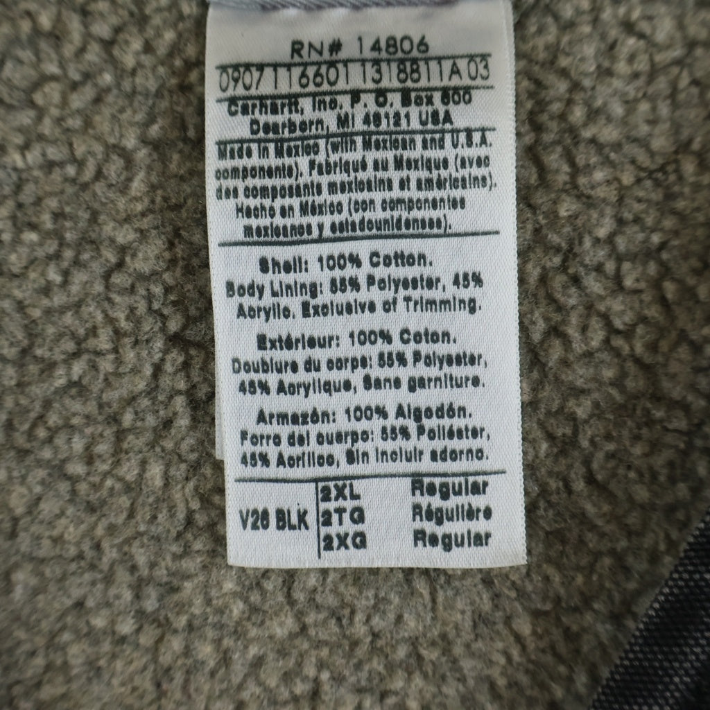 CARHARTT(カーハート) 00s COTTON DUCK ZIP VEST コットンダック ジップ 中綿 ベスト ブラック