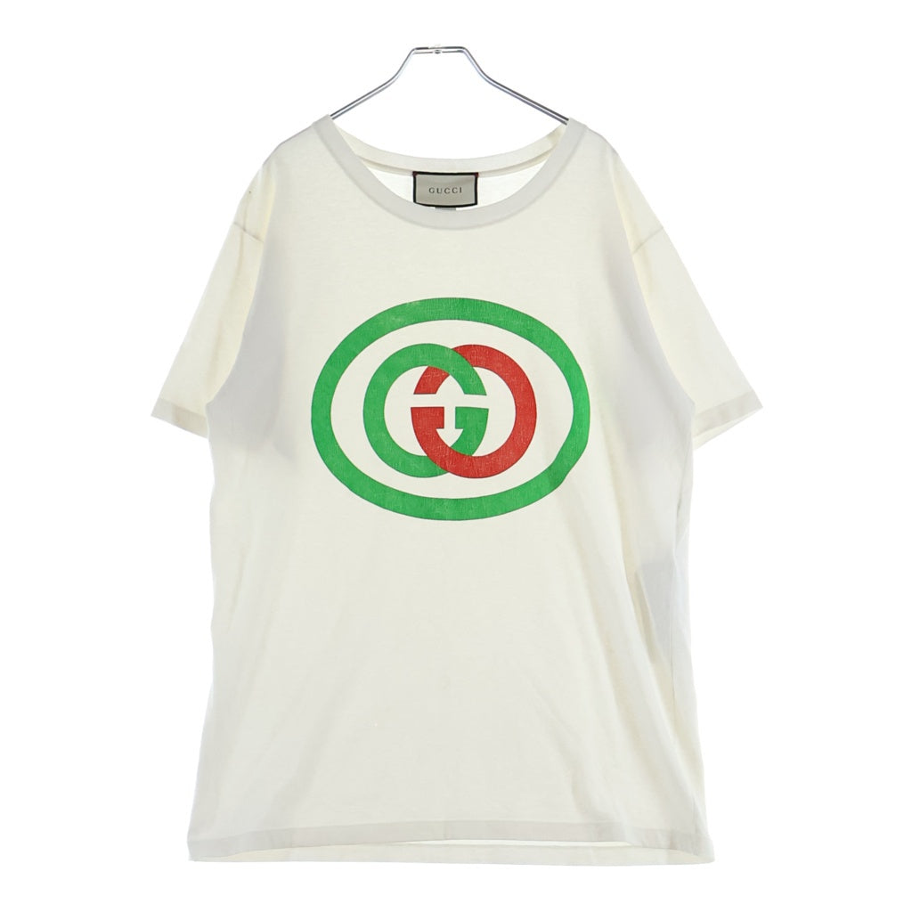 GUCCI(グッチ) 20SS Oversize Tee With Interlocking G インターロッキングG オーバーサイズ クルーネック 半袖Tシャツ カットソー ホワイト 565806 XJBAU