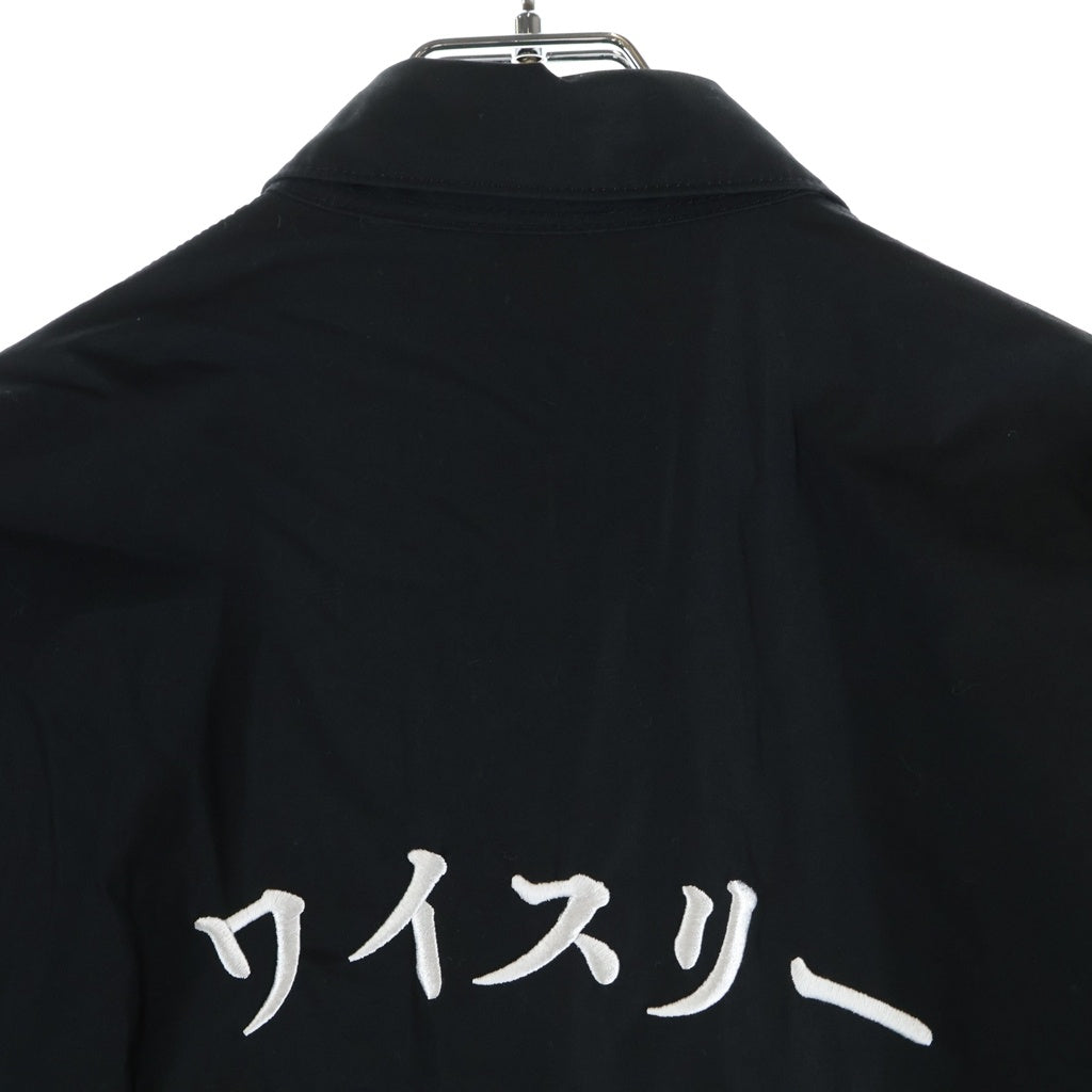 Y-3(ワイスリー) 20SS U CRFT GRAPHIC LONG SHIRT ユー・クラフト・グラフィック・ロングシャツ バックロゴ刺繍 長袖ロングシャツ コート ブラック FS3458