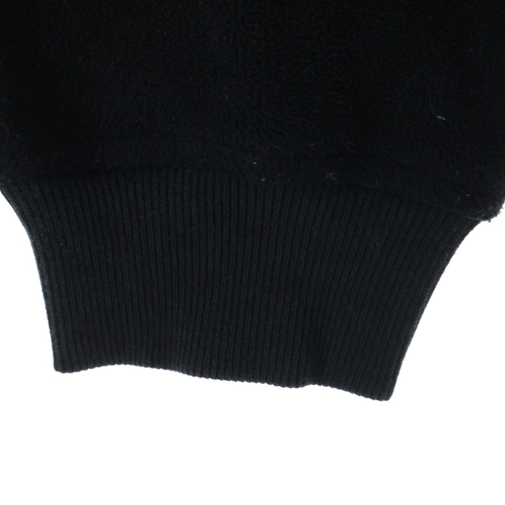 DIESEL(ディーゼル) S-TEDER SWEAT SHIRT ロゴパッチ フリース ジップアップパーカー フーディー ブラック