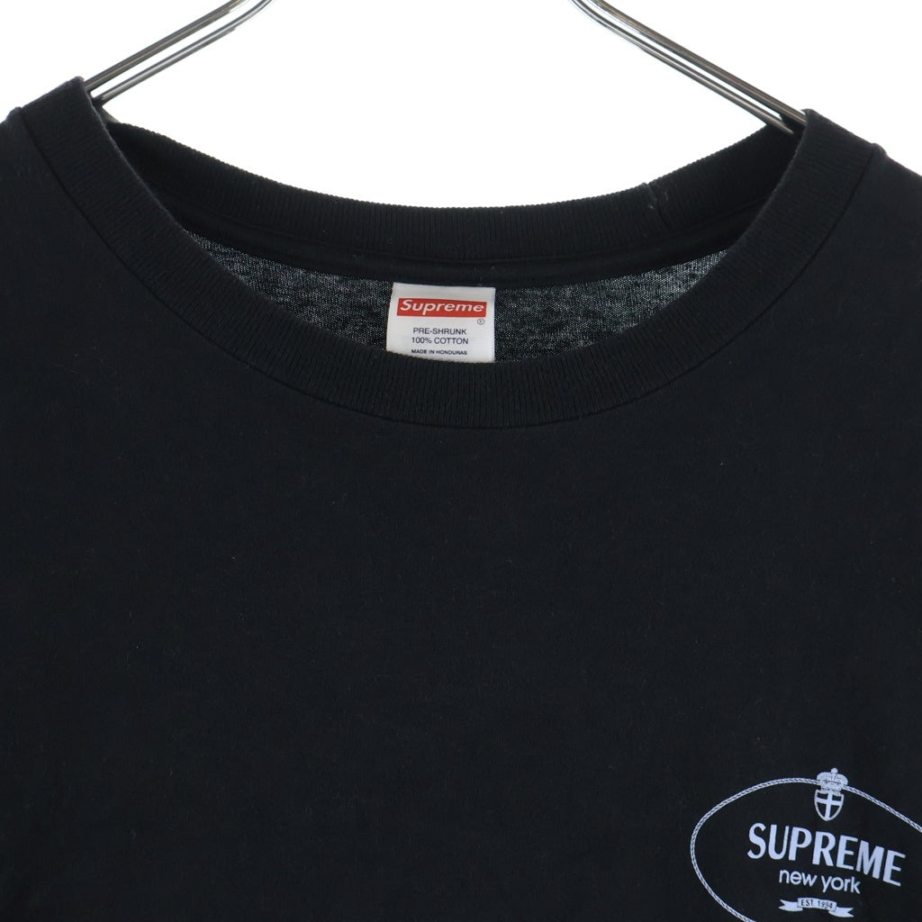 SUPREME(シュプリーム) 24AW Crest S/S Tee クレスト ロゴプリント クルーネック 半袖Tシャツ カットソー ブラック