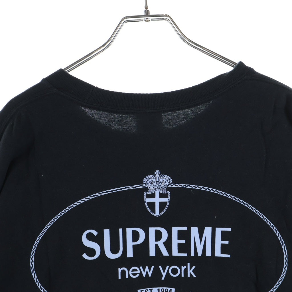 SUPREME(シュプリーム) 24AW Crest S/S Tee クレスト ロゴプリント クルーネック 半袖Tシャツ カットソー ブラック