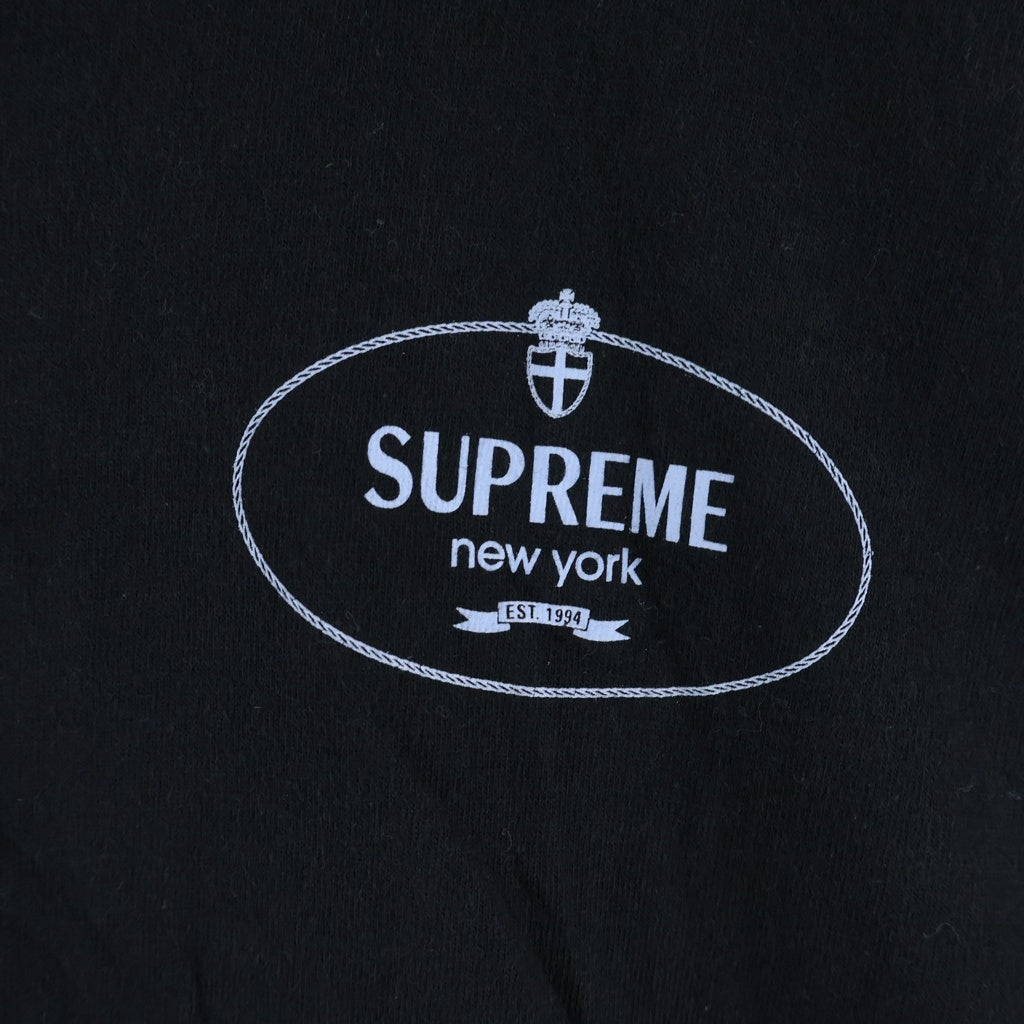 SUPREME(シュプリーム) 24AW Crest S/S Tee クレスト ロゴプリント クルーネック 半袖Tシャツ カットソー ブラック