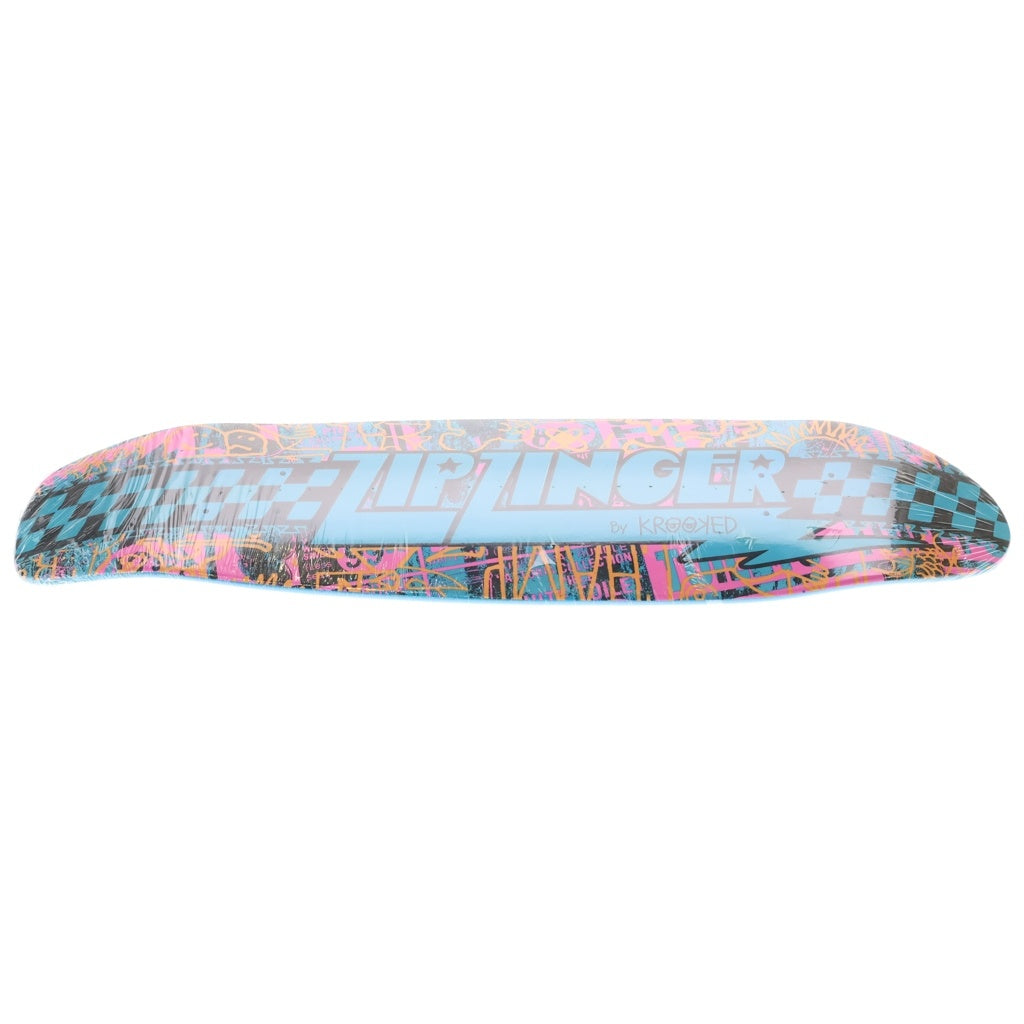 MARK GONZALES(マークゴンザレス) ×KROOKED ZIP ZINGER Skateboard Deck クルキッド ジップジンガー スケートボード デッキ ブルー