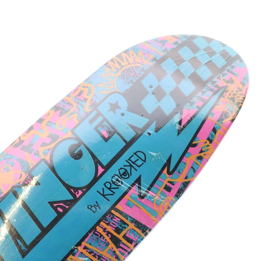 MARK GONZALES(マークゴンザレス) ×KROOKED ZIP ZINGER Skateboard Deck クルキッド ジップジンガー スケートボード デッキ ブルー