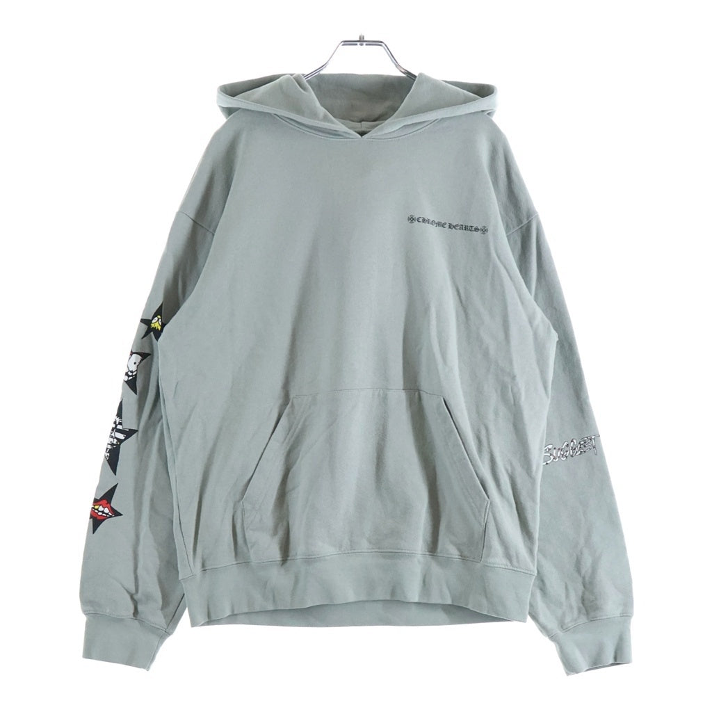 CHROME HEARTS(クロムハーツ) ×MATTY BOY PPO SUGGEST SPACE GRY HD PLVR マッティボーイ プリント スウェットプルオーバーパーカー グレー