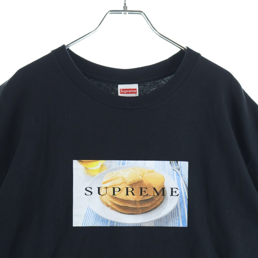 SUPREME(シュプリーム) 25SS Pancakes Tee フロントパンケーキプリント 半袖Tシャツ カットソー ブラック