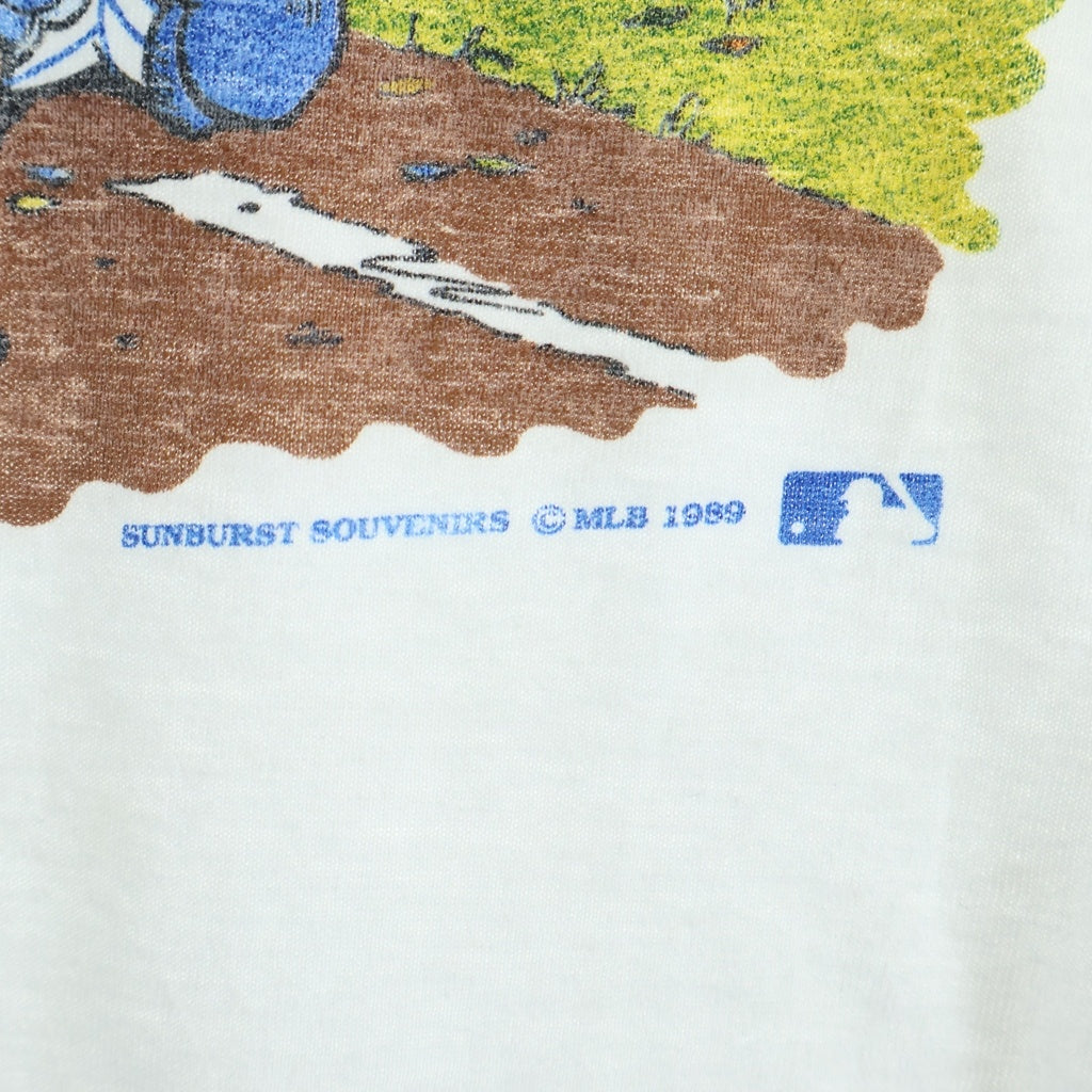 VINTAGE(ヴィンテージ) 80s Chicago Cubs Zimmer シカゴ・カブス ジマー フロントプリント 半袖Tシャツ カットソー ホワイト