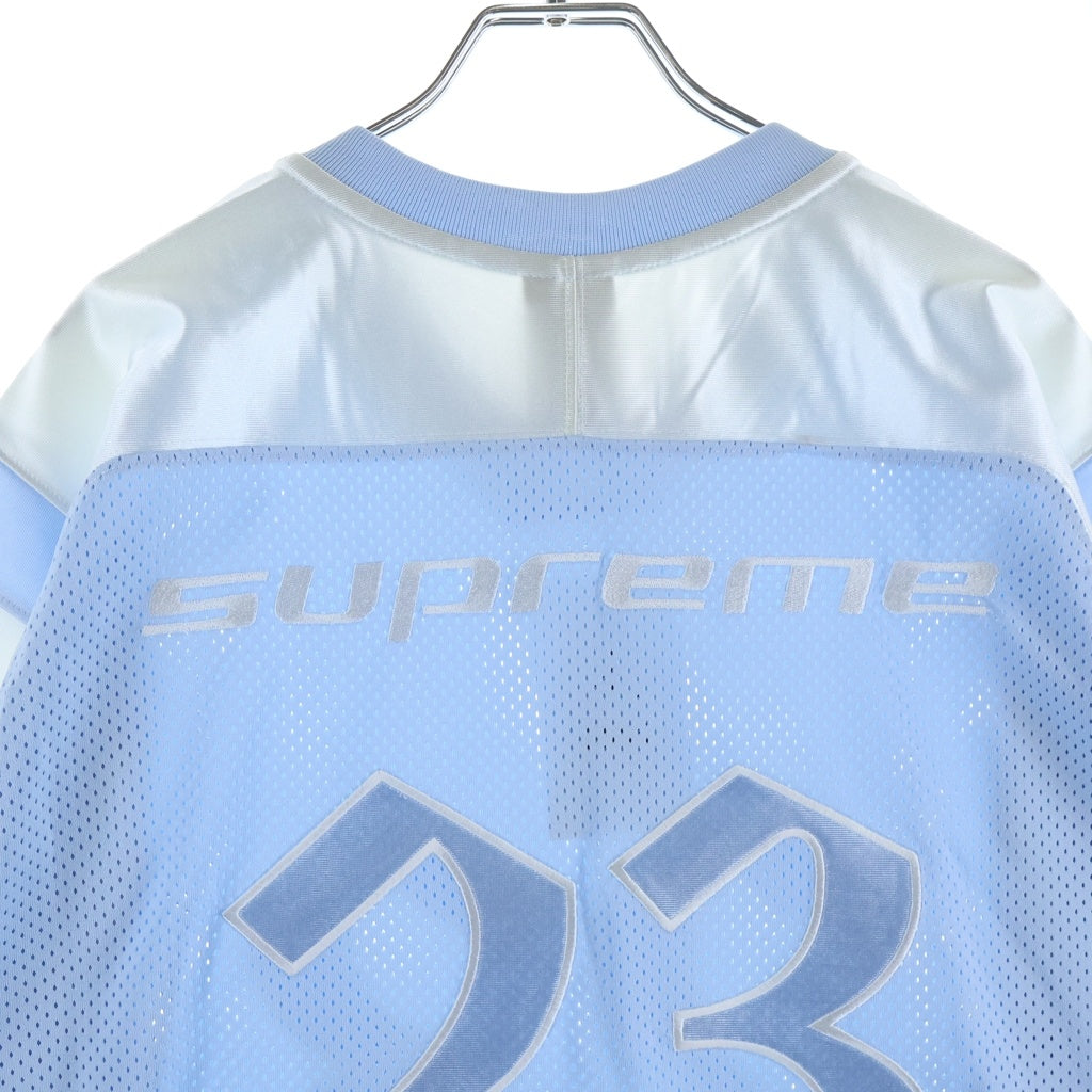 SUPREME(シュプリーム) 26SS ×Jordan Warm Up Jersey ジョーダン ウォームアップジャージ 両面刺繍 メッシュ 半袖Tシャツ カットソー ライトブルー