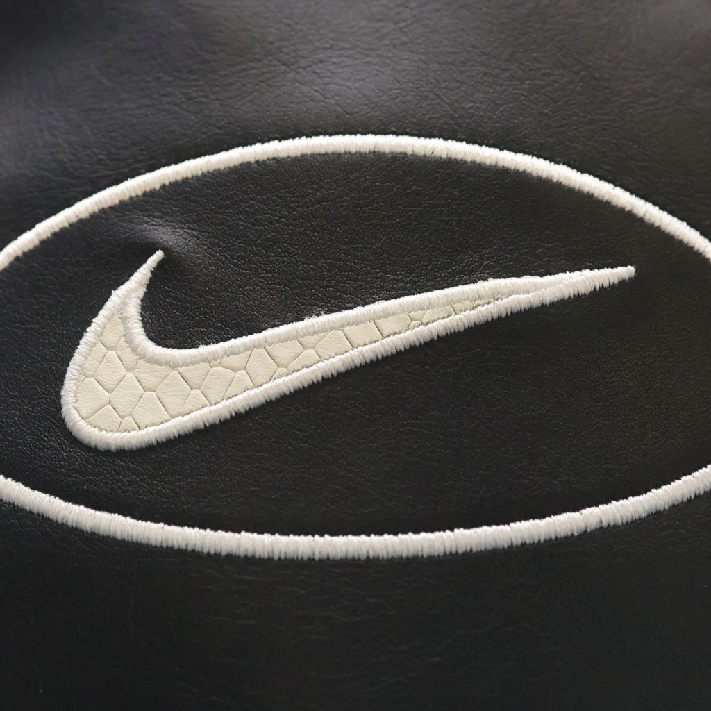 SUPREME(シュプリーム) 25SS ×NIKE Leather Shoulder Bag ナイキ ロゴ刺繍 レザーショルダーバッグ ブラック