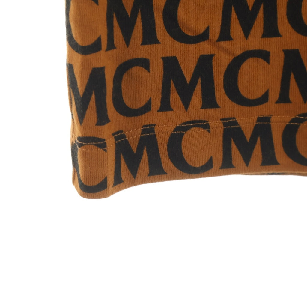 MCM(エム シー エム) Monogram Print T-shirt モノグラムプリント 総柄 リンガー 半袖Tシャツ カットソー ブラウン