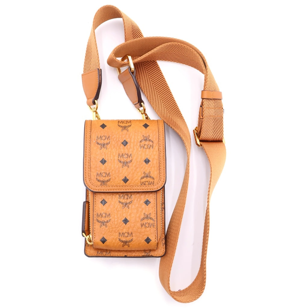 MCM(エム シー エム) Aren Vietos Phone Pouch アーレンヴィエトス フォンポーチ ショルダーバッグ ブラウン レディース