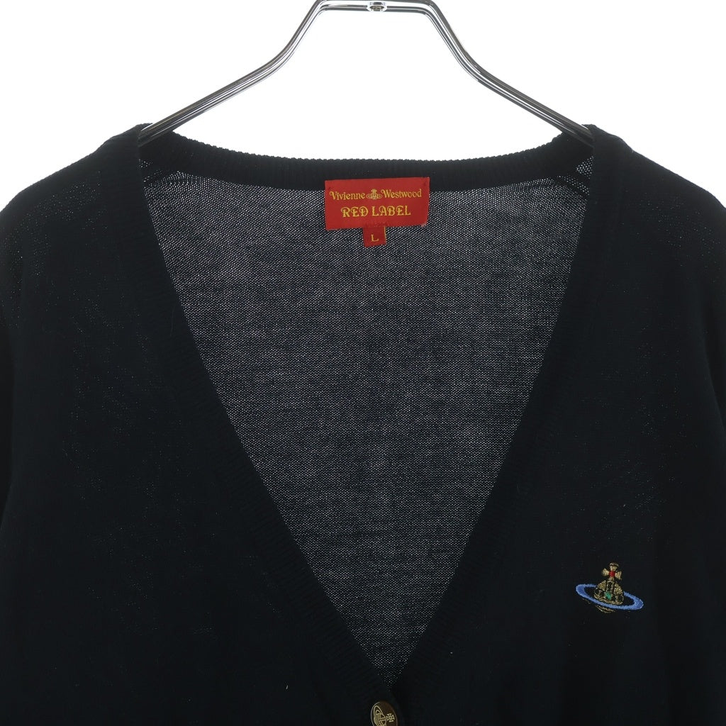 Vivienne Westwood Red Label(ヴィヴィアンウエストウッドレッドレーベル) オーブ刺繍ニットカーディガン ブラック レディース