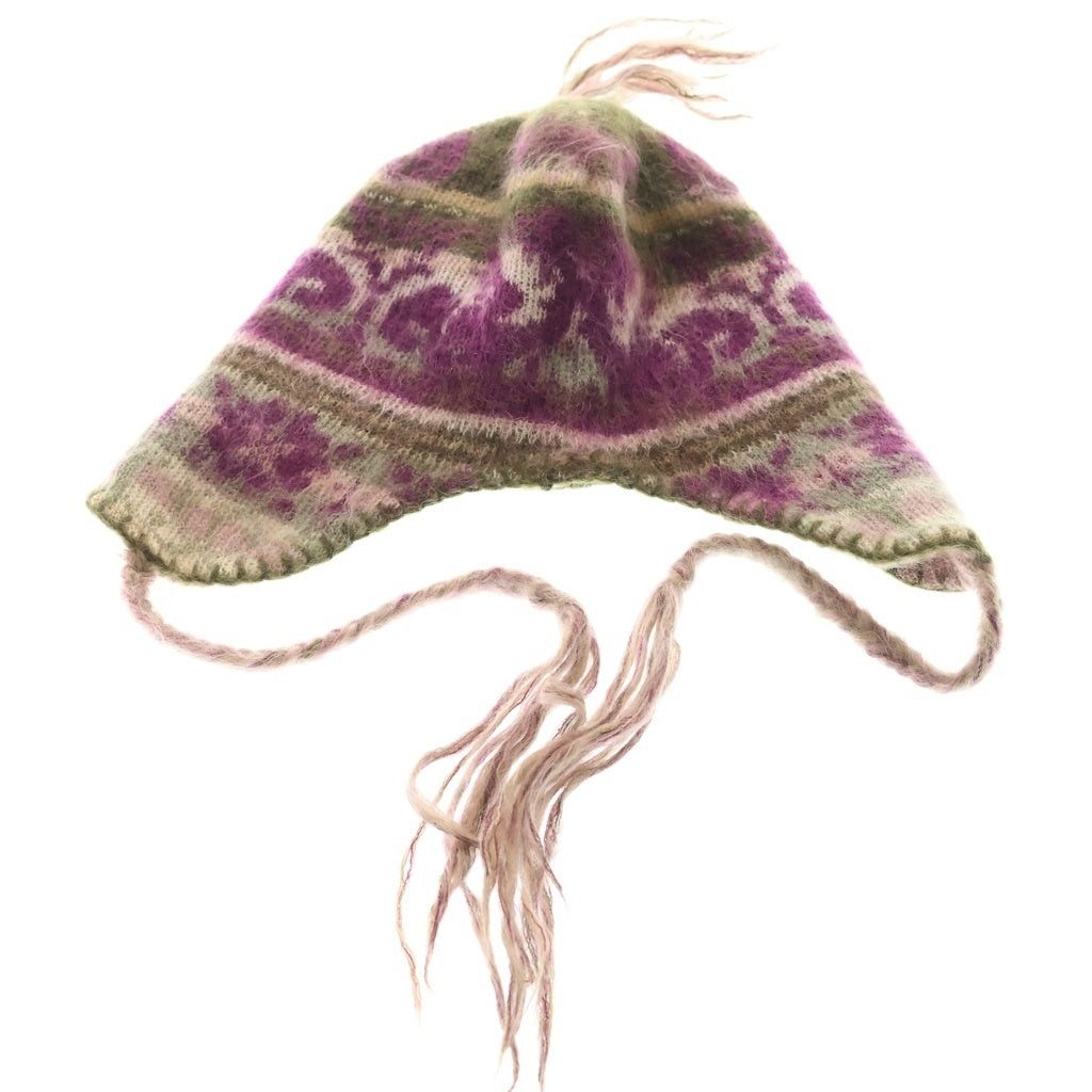 Vivienne Westwood(ヴィヴィアンウエストウッド) Pink Knitted Earmuff Hat フリンジ イヤーマフ ニット帽 マルチ