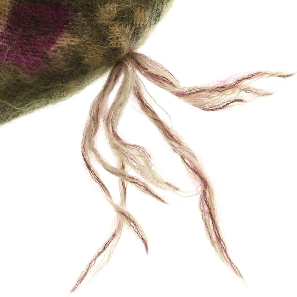Vivienne Westwood(ヴィヴィアンウエストウッド) Pink Knitted Earmuff Hat フリンジ イヤーマフ ニット帽 マルチ