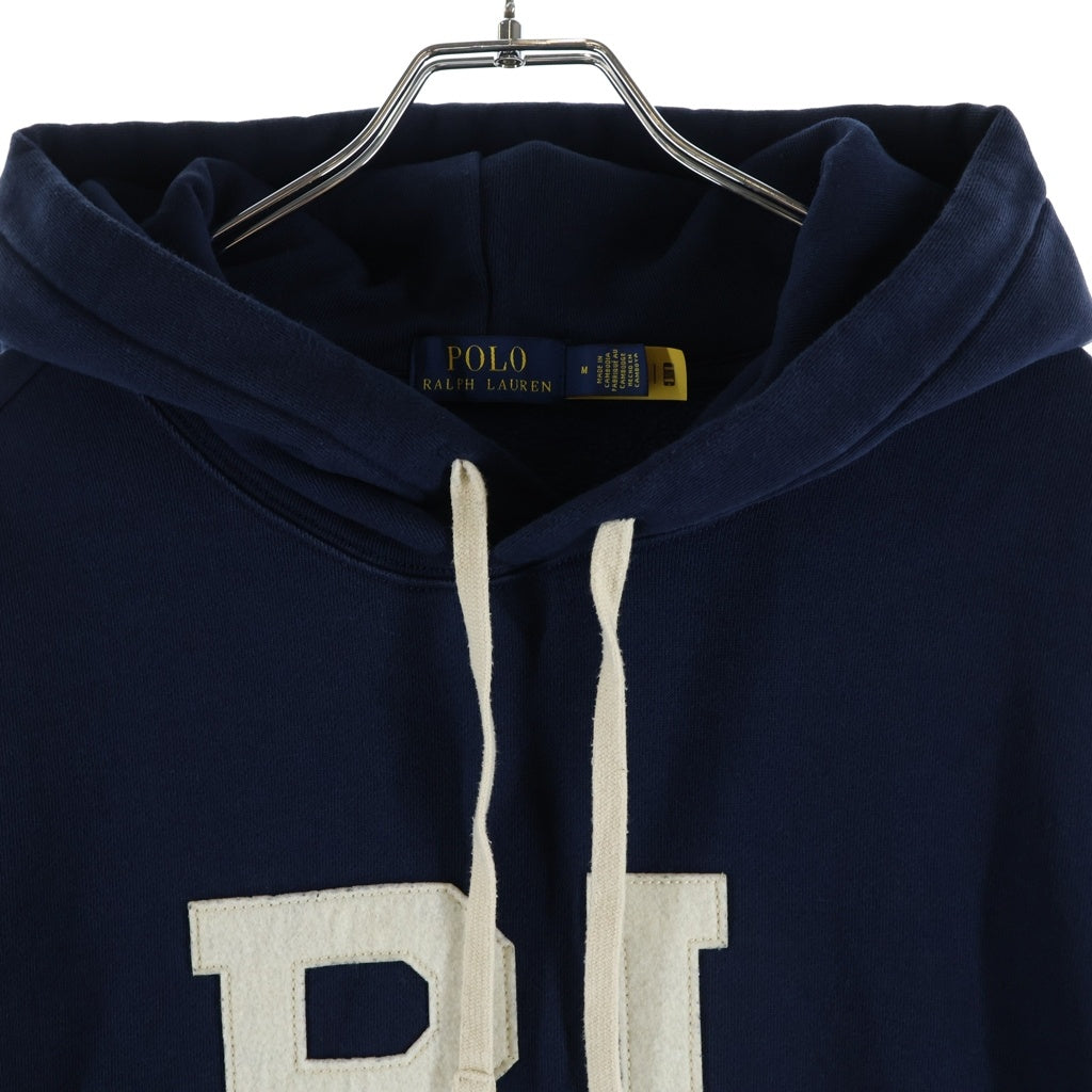 POLO RALPH LAUREN(ポロラルフローレン) フロント RLアップリケロゴプリント プルオーバーパーカー フーディー ネイビー