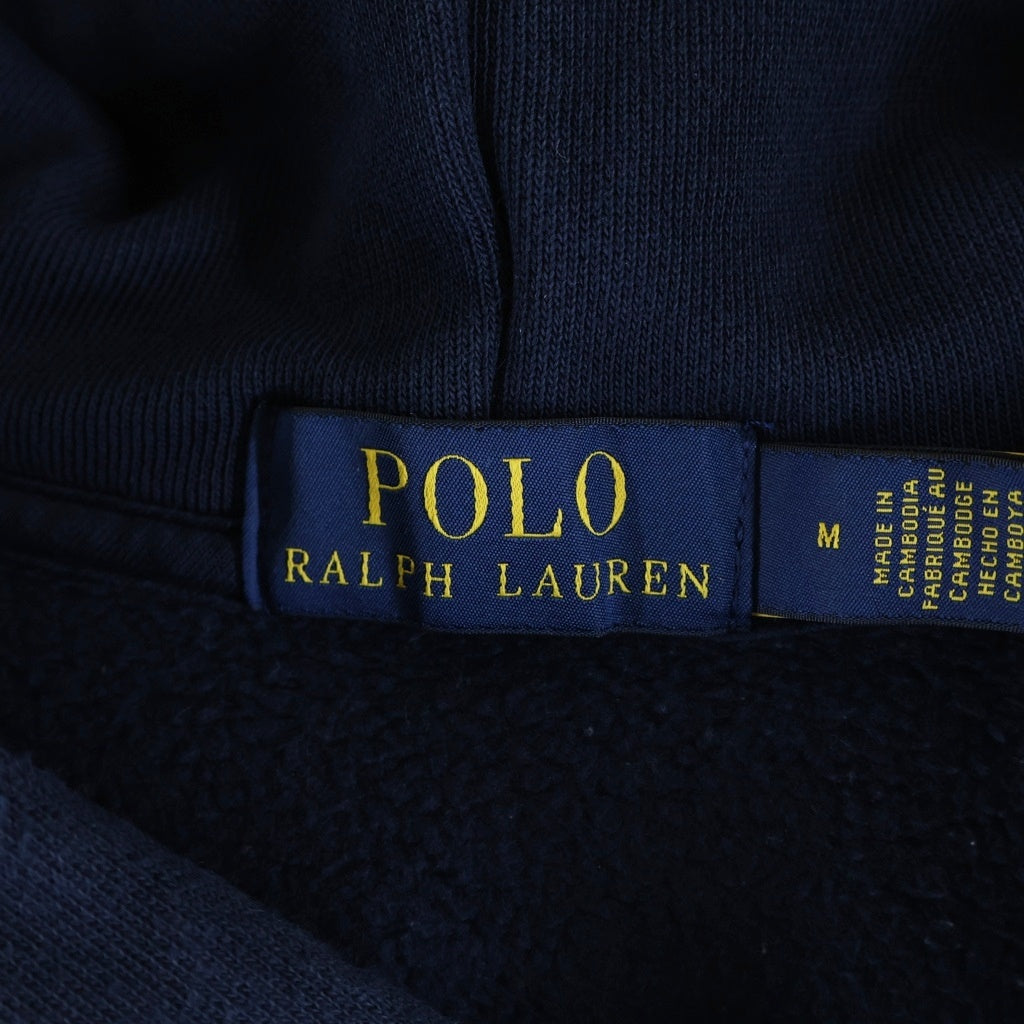 POLO RALPH LAUREN(ポロラルフローレン) フロント RLアップリケロゴプリント プルオーバーパーカー フーディー ネイビー