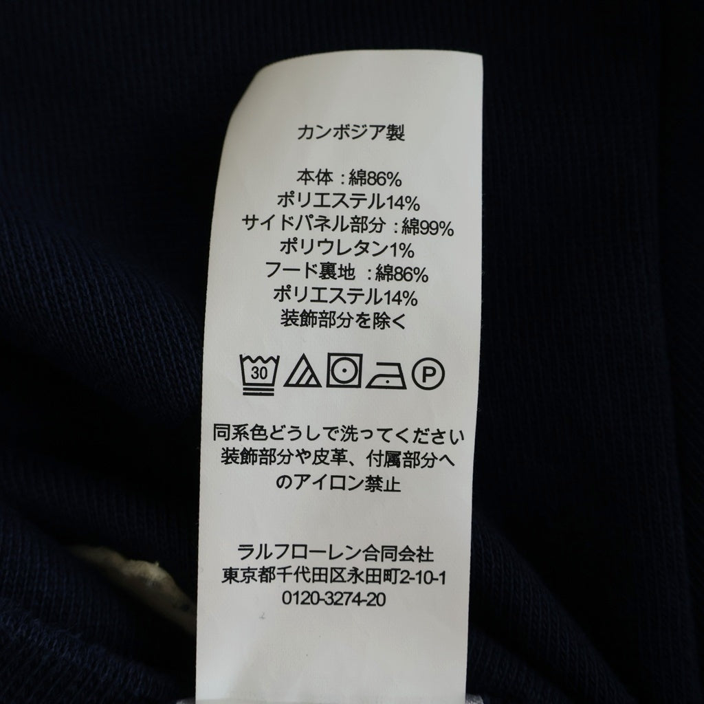 POLO RALPH LAUREN(ポロラルフローレン) フロント RLアップリケロゴプリント プルオーバーパーカー フーディー ネイビー