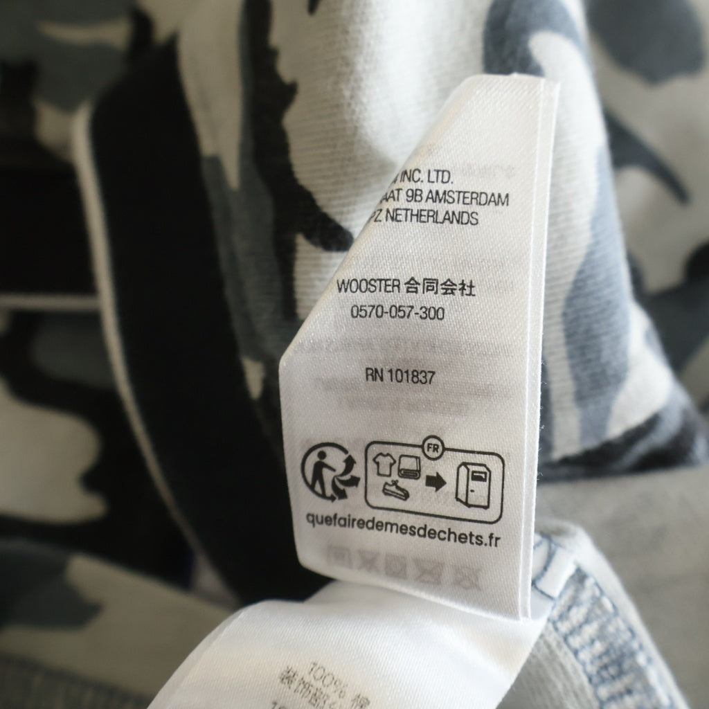 SUPREME(シュプリーム) 25AW Crane S/S Top カモ総柄 クレーン フロントロゴ刺繍 半袖Tシャツ カットソー グレー