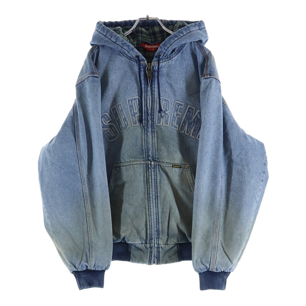 SUPREME(シュプリーム) 25AW Reflective Arc Hooded Work Jacket リフレクティブアーチフーデッドワークジャケット デニム ジップアップパーカーフーディー インディゴ