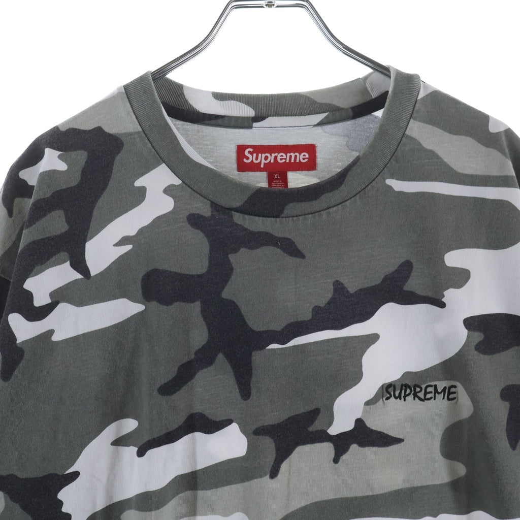 SUPREME(シュプリーム) 25AW Washed S/S Top カモ総柄 ウォッシュド 半袖Tシャツ カットソー グレー