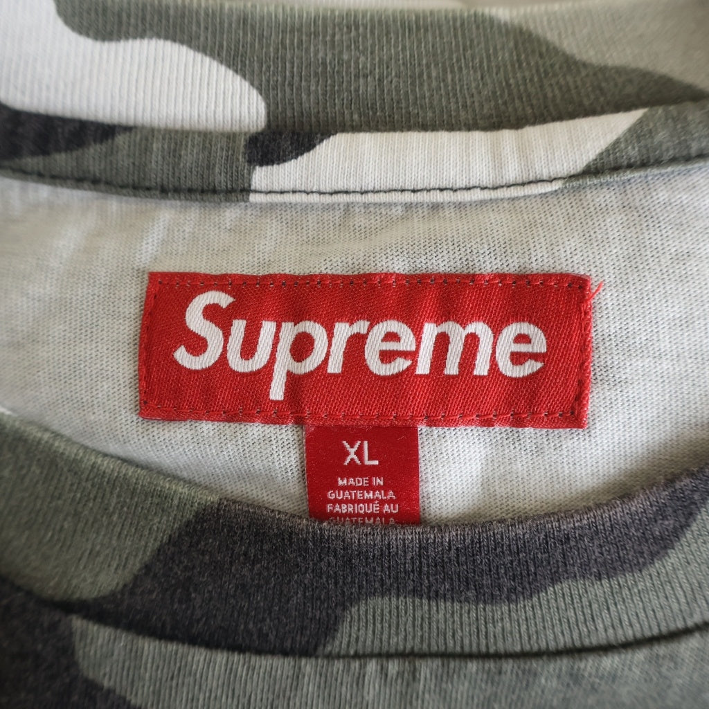 SUPREME(シュプリーム) 25AW Washed S/S Top カモ総柄 ウォッシュド 半袖Tシャツ カットソー グレー