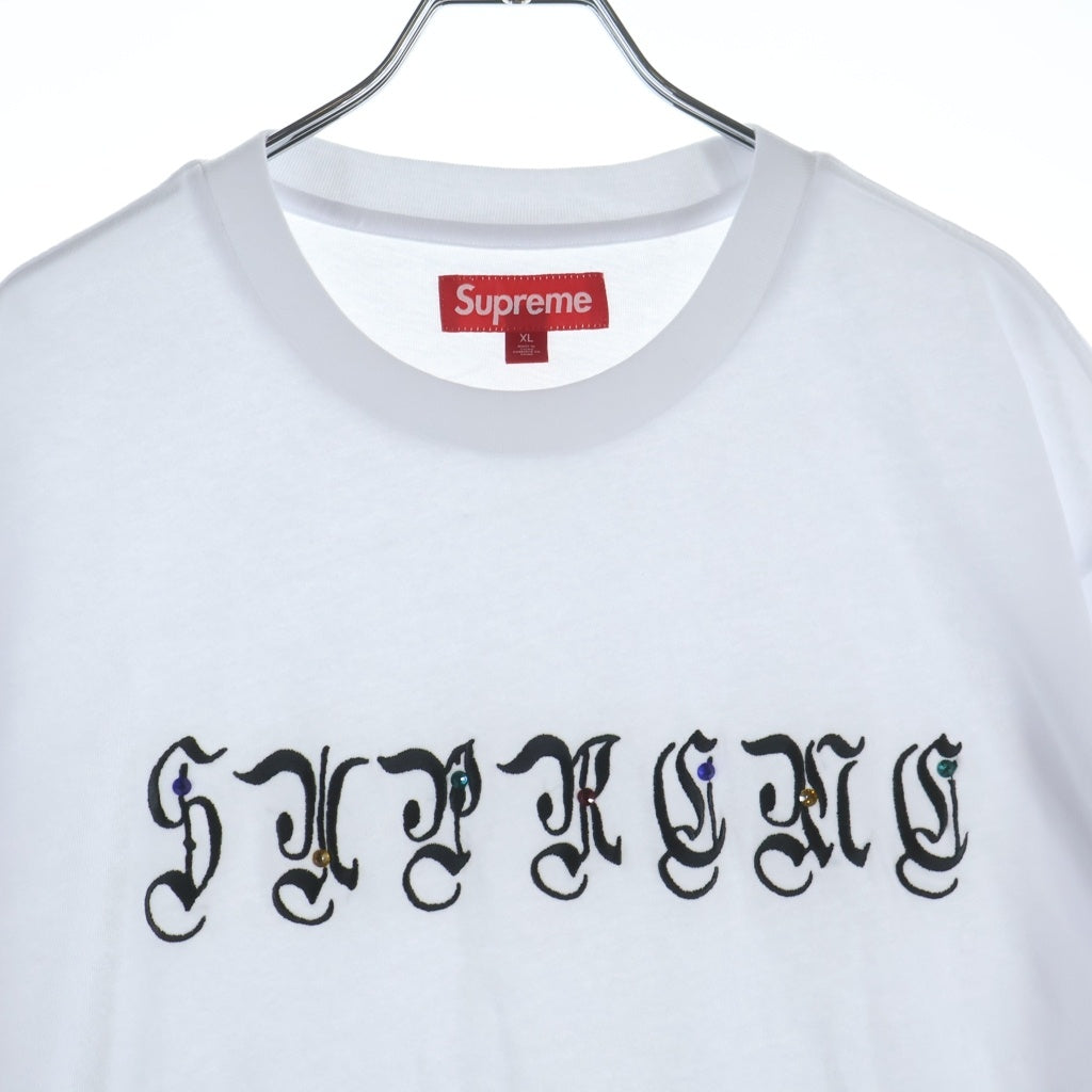 SUPREME(シュプリーム) 25AW AOI Gems S/S Top アオイジェム フロントロゴ刺繍 半袖Tシャツ カットソー ホワイト