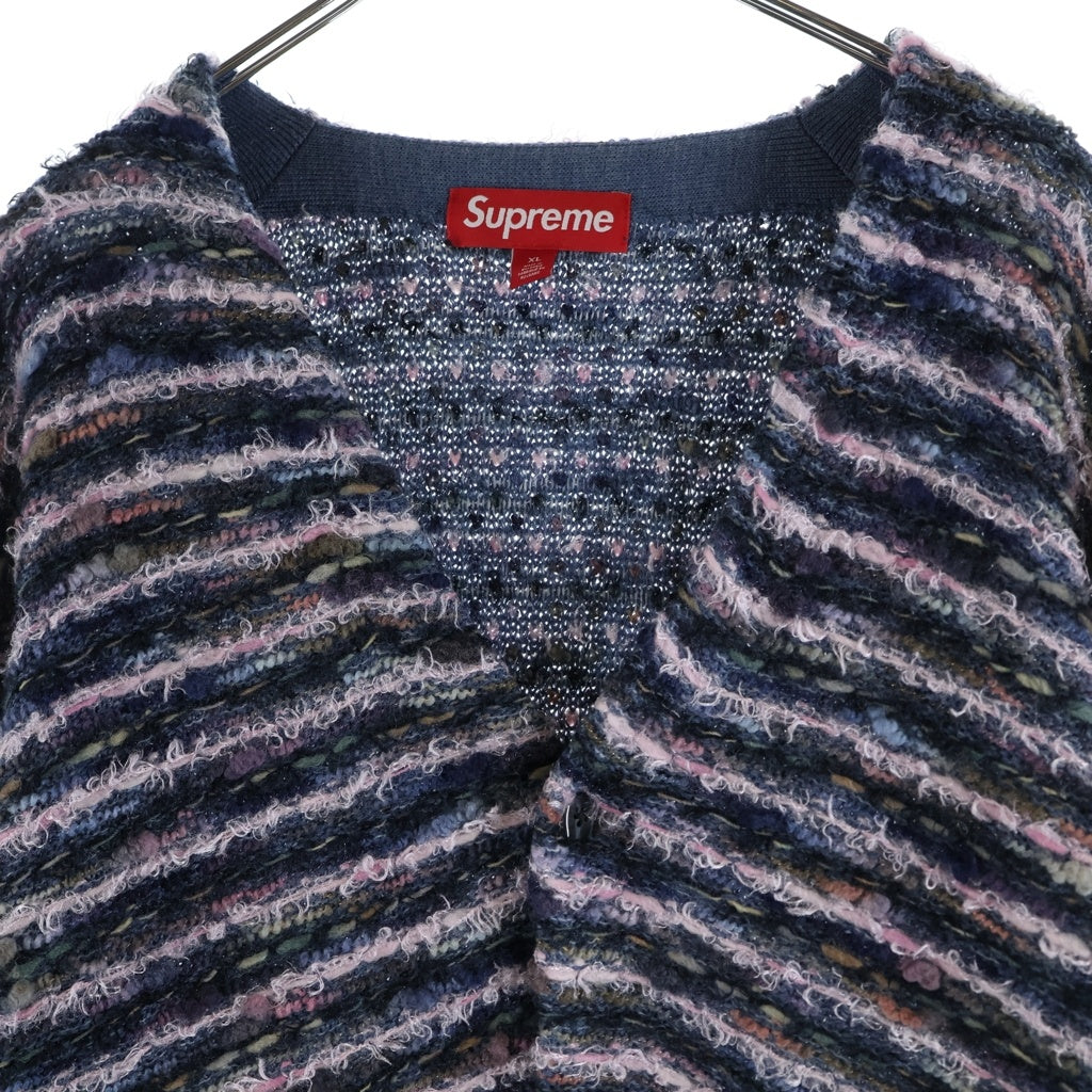 SUPREME(シュプリーム) 25AW Textured Cardigan テクスチャード カーディガン ピンク/ネイビー