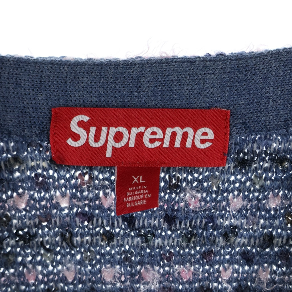 SUPREME(シュプリーム) 25AW Textured Cardigan テクスチャード カーディガン ピンク/ネイビー