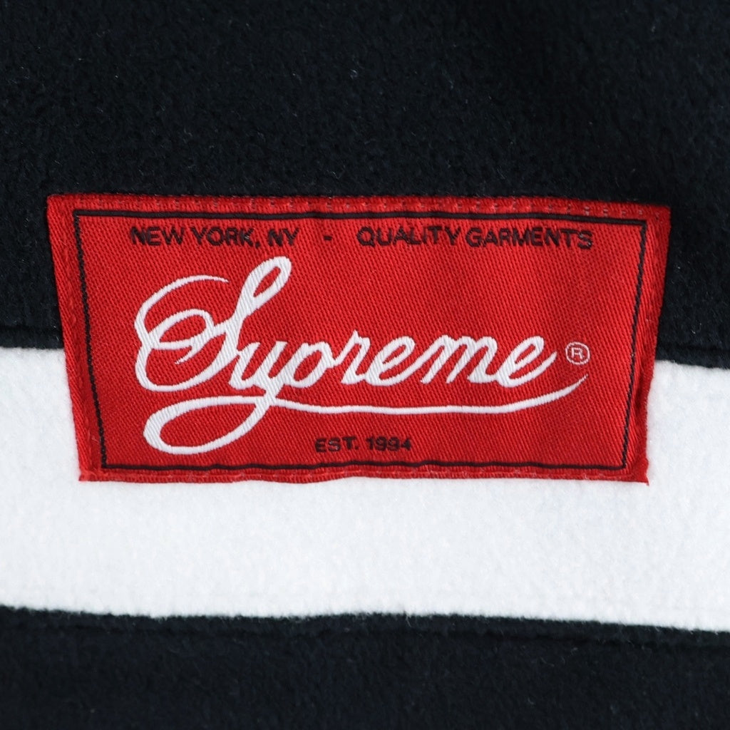 SUPREME(シュプリーム) 25AW Polartec Hooded Hockey Jersey ポーラテック フーデッド ホッケージャージ パーカー ブラック