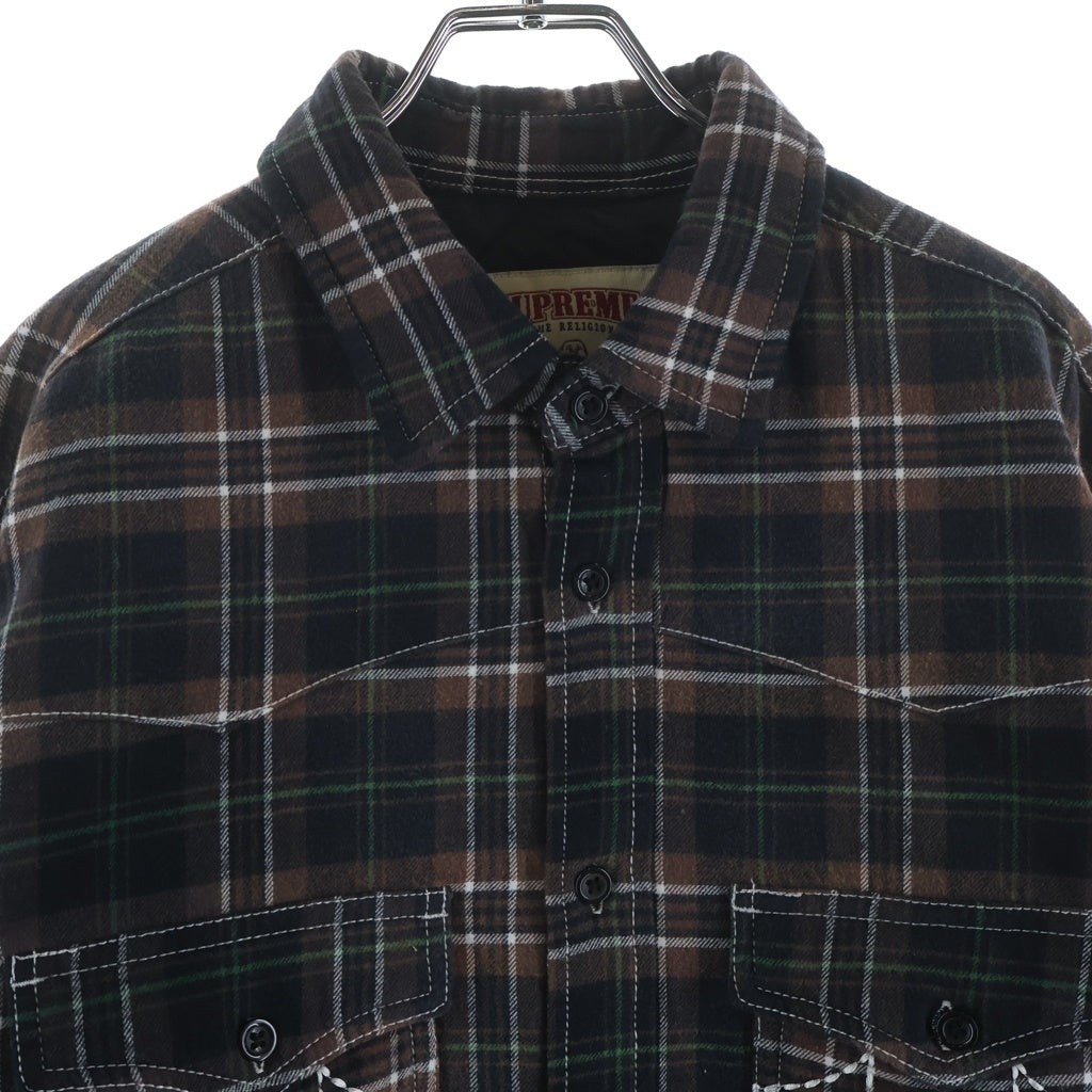 SUPREME(シュプリーム) 25AW ×True Religion Quilted Lined Plaid Flannel Shirt トゥルーレリジョン キルテッド ラインド プレイド フランネルシャツ チェック総柄 長袖シャツ
