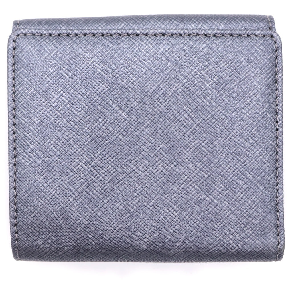 Vivienne Westwood(ヴィヴィアンウエストウッド) VICTORIA ORB SAFFIANO LEATHER COMPACT WALLET ヴィクトリアオーブ サフィアーノレザー コンパクトウォレット シルバー