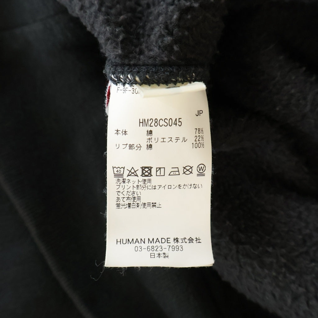HUMAN MADE(ヒューマンメイド) 24AW Classic Crewneck クラシック ロゴプリント クルーネック スウェットトレーナー ブラック HM28CS045