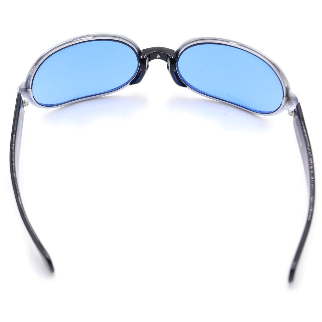 NO BRAND(ノーブランド) GLOBAL EYEWARE(グローバルアイウェア) 5430 メタルフレーム サングラス 眼鏡 アイウェア シルバー/ブルー
