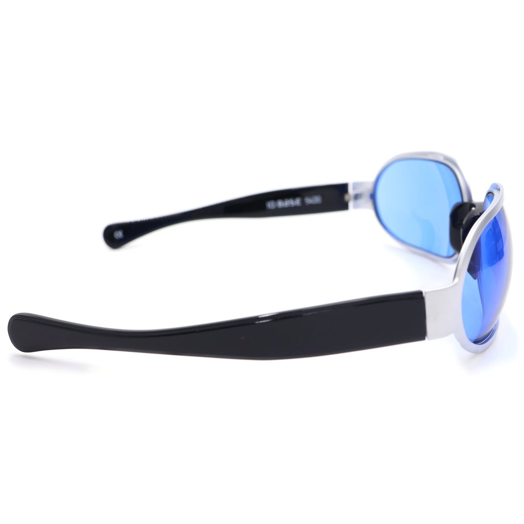 NO BRAND(ノーブランド) GLOBAL EYEWARE(グローバルアイウェア) 5430 メタルフレーム サングラス 眼鏡 アイウェア シルバー/ブルー