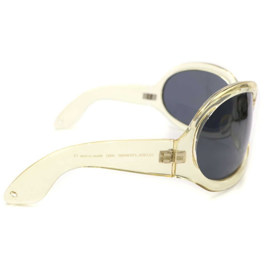 NO BRAND(ノーブランド) GLOBAL EYEWARE(グローバルアイウェア) 4903 クリアフレーム サングラス 眼鏡 アイウェア イエロー
