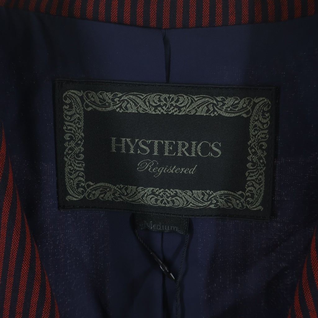 HYSTERICS(ヒステリックス) ストライプテーラードジャケット トラウザーズパンツ スラックス セットアップ レッド 0561AJ02 0561AP04