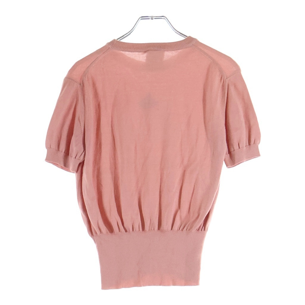Vivienne Westwood(ヴィヴィアンウエストウッド) GOLD LABEL フロントオーブ刺繍 ニット 半袖Tシャツ カットソー ピンク レディース