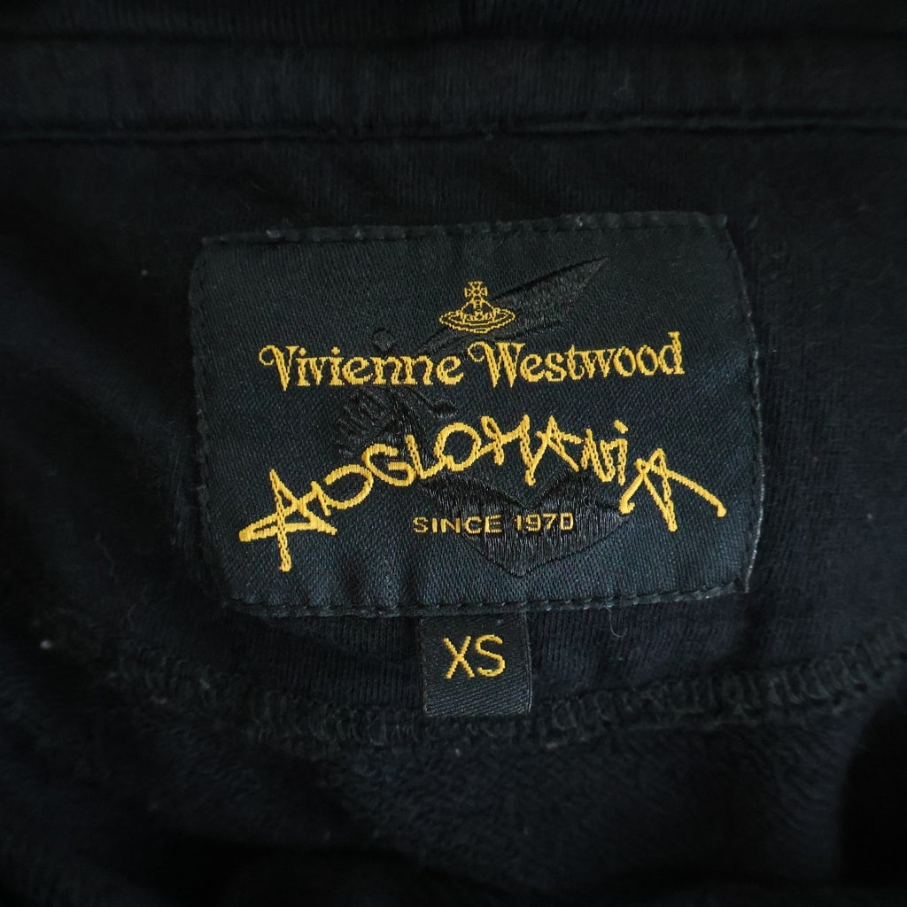 Vivienne Westwood Anglomania(ヴィヴィアンウエストウッドアングロマニア) Arm and Cutlass フロントロゴ刺繍 プルオーバーパーカー フーディー 1001 14-01-392018 レディース