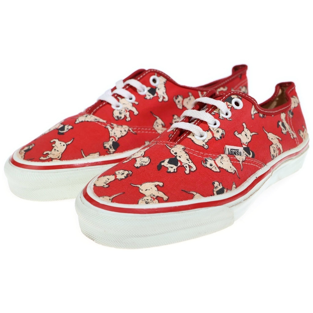 VANS(ヴァンズ) 90s × Disney WMS Authentic ディズニー 101匹わんちゃん USA製 ウィメンズ オーセンティック ローカットスニーカー レッド
