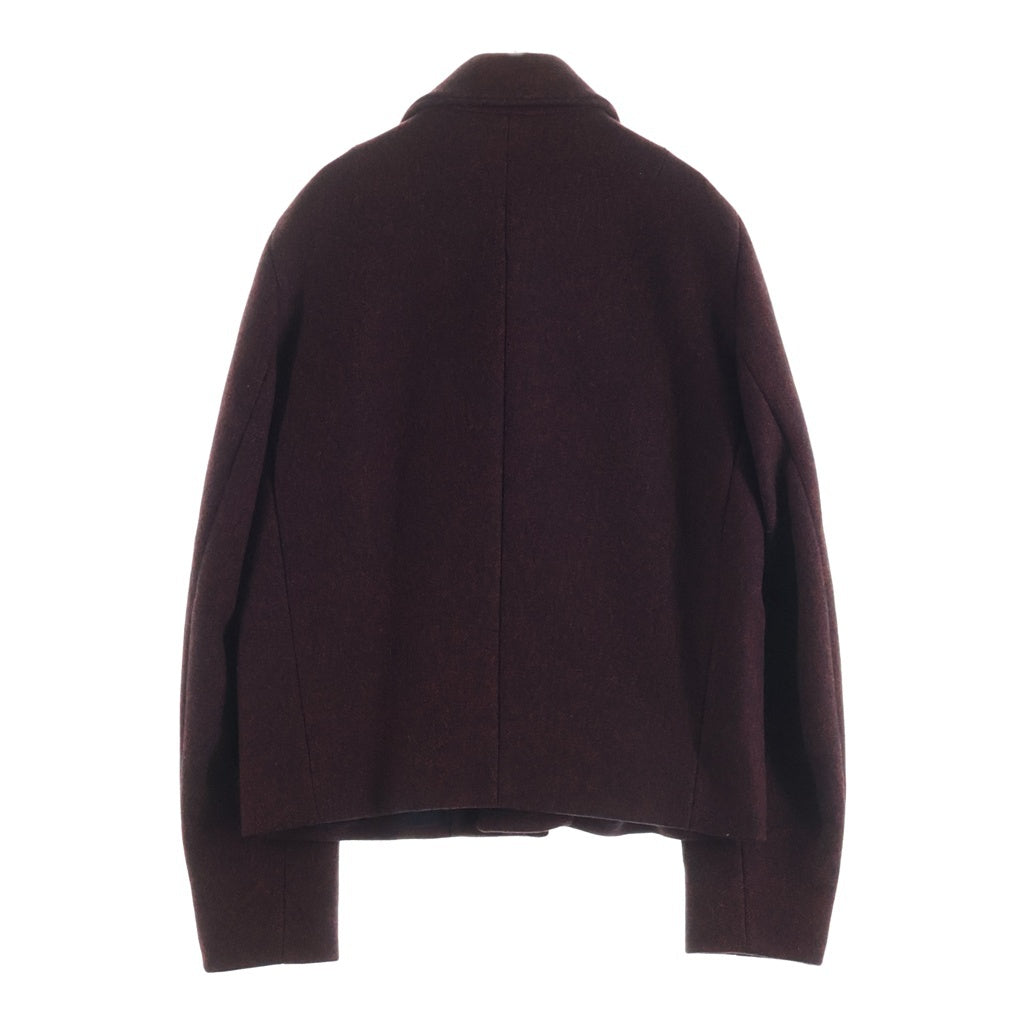 JIL SANDER(ジルサンダー) 比翼ボタン ショートウールコート レッド 420401 M20090082