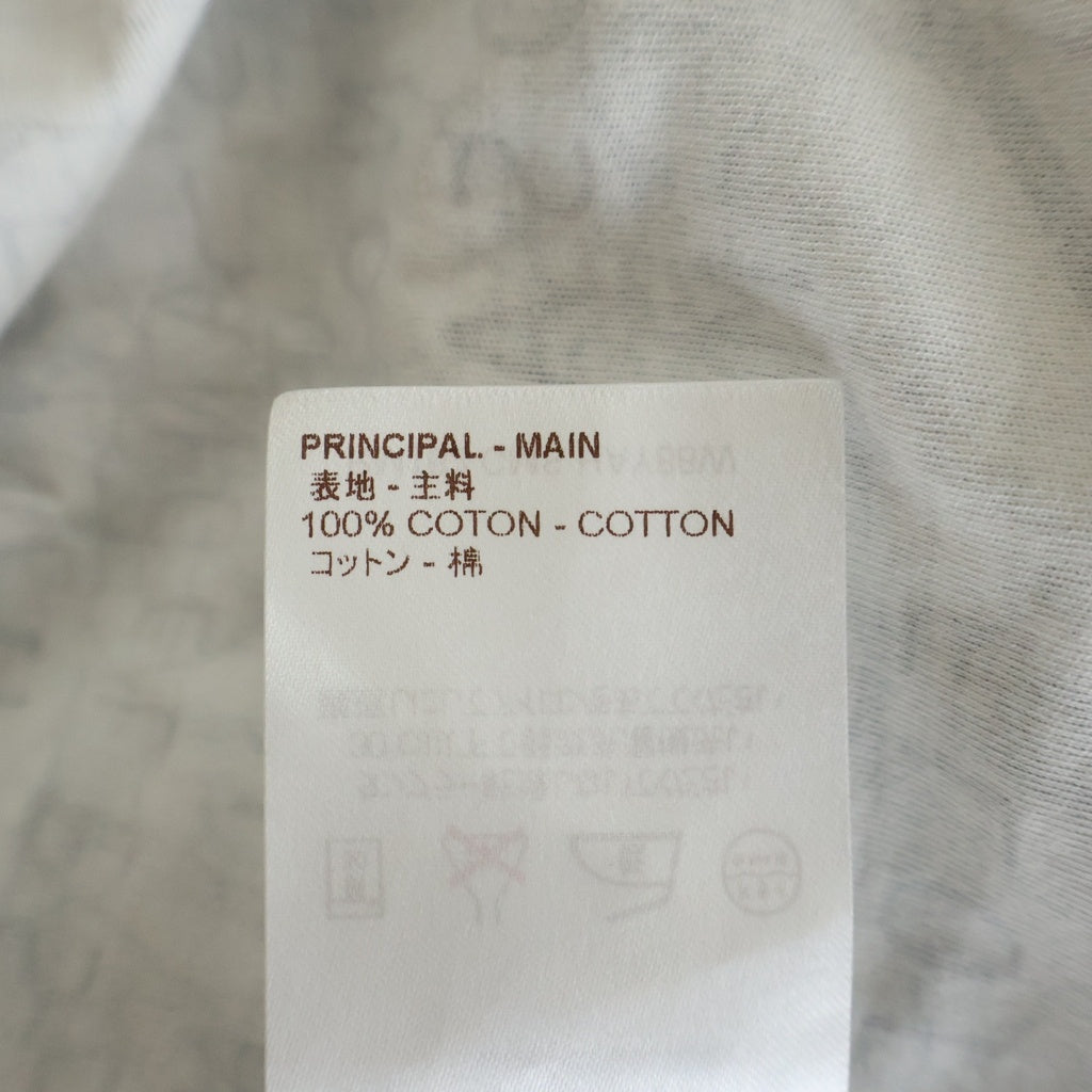LOUIS VUITTON(ルイヴィトン) ヒビ割れ加工 総柄 半袖Tシャツ カットソー ホワイト HAY88W