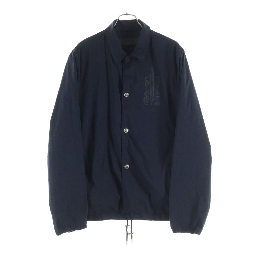 CHROME HEARTS(クロムハーツ) RIGGINS FBRC ENGLISH PRINT NYLON COACH JACKET CH総柄 オールドイングリッシュプリント ナイロンコーチジャケット ブラック